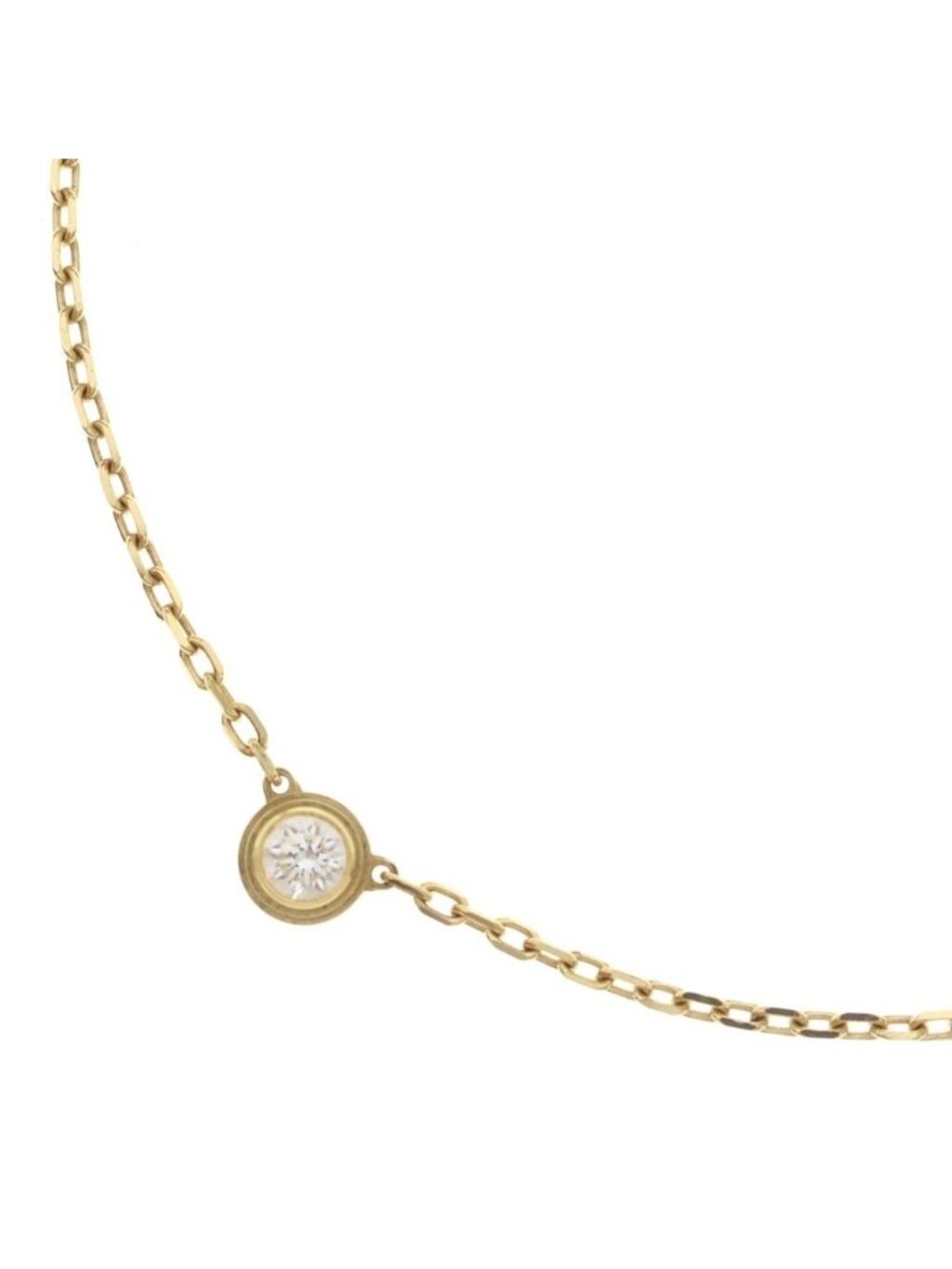 Cartier Diamants Legers SM Diamond Pendant Chain Yellow Gold 18k Necklace